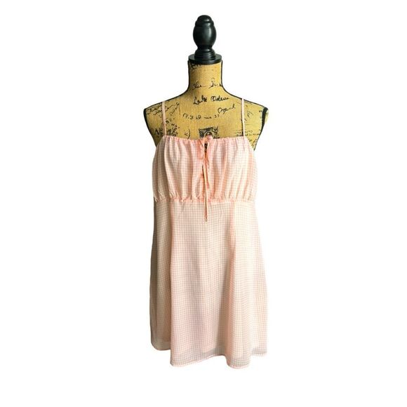 H&M Divided Pink Chiffon Babydoll Slip Dress Size Large NWOT 4 0444 - Picture 11 of 11